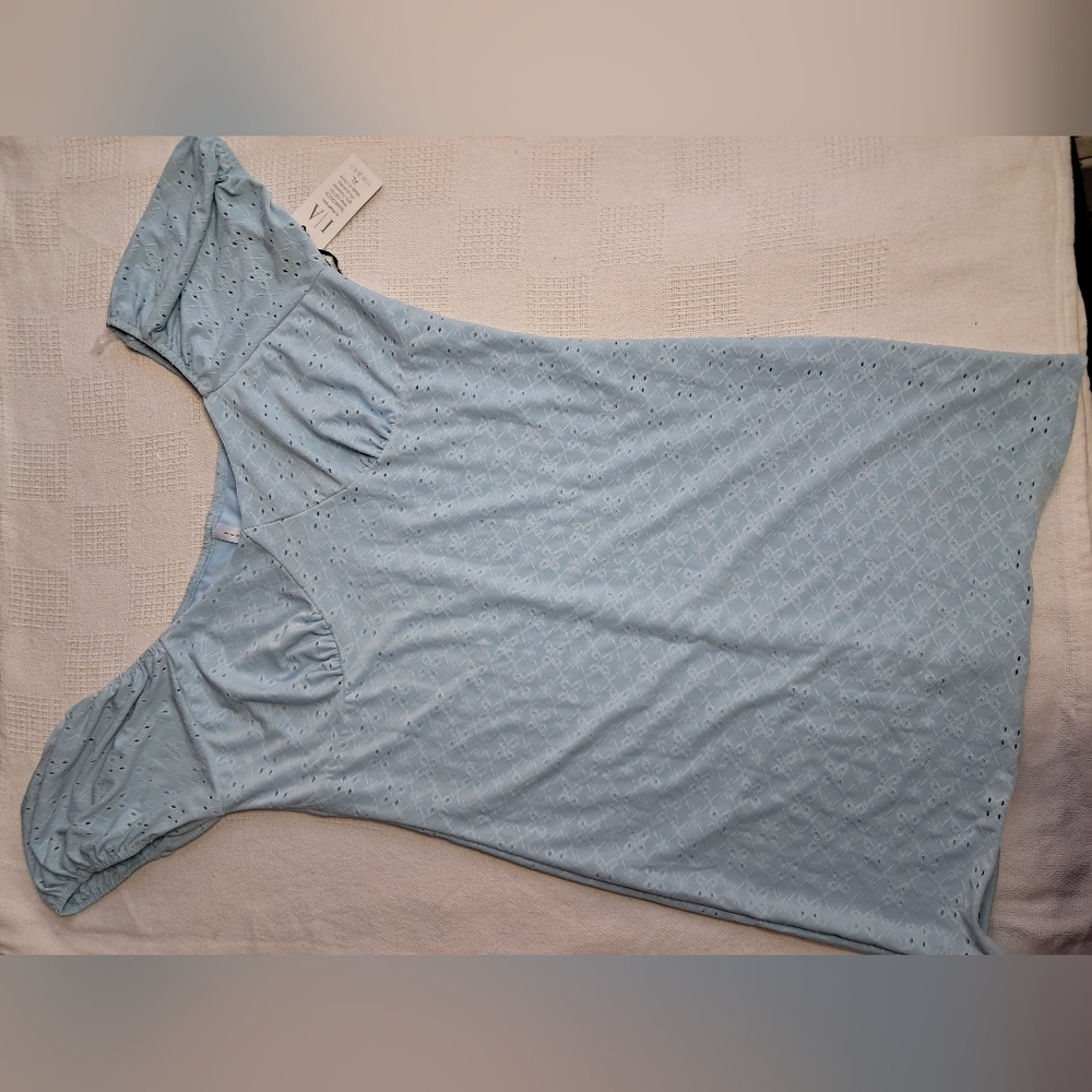 Womens XL  baby blue baby doll dress